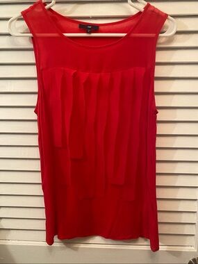 GAP Pink Sleeveless Pleated-Front Tank